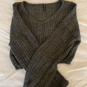 Cropped Grey Sweater